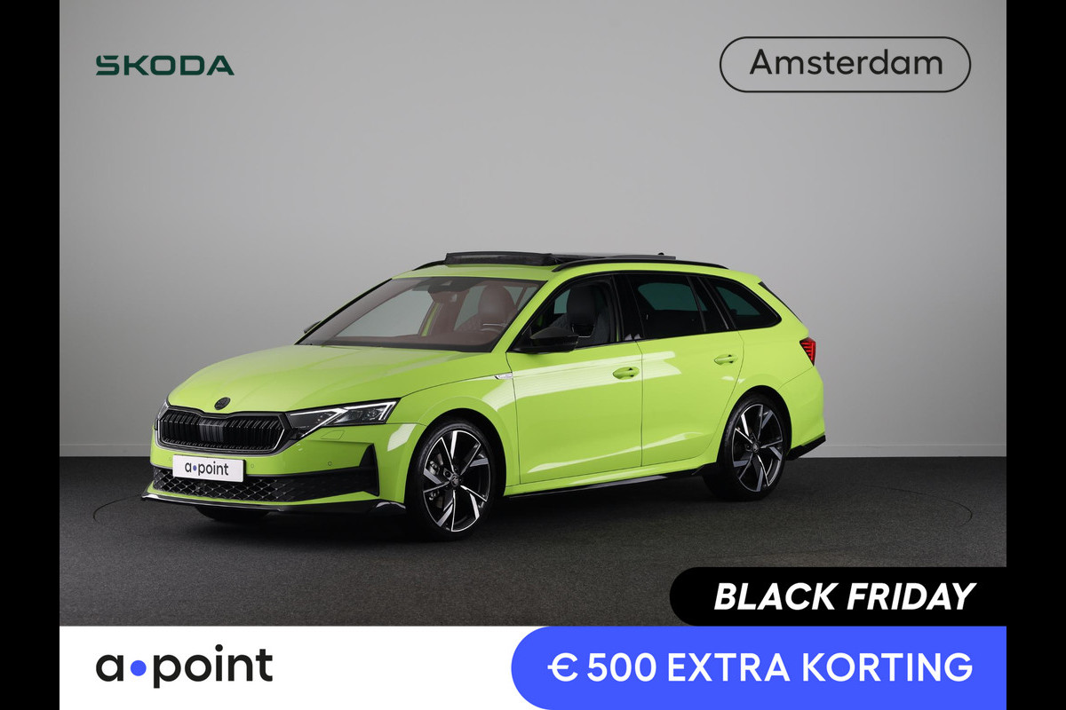 Škoda Octavia Combi 1.5 TSI MHEV 150pk DSG-7 Sportline Business | Led Matrix | 19 inch | Black pakket | Panoramadak | Elek. stoel | Stoelverwarming voor + achter | Travel Assist | Adaptive Cruise