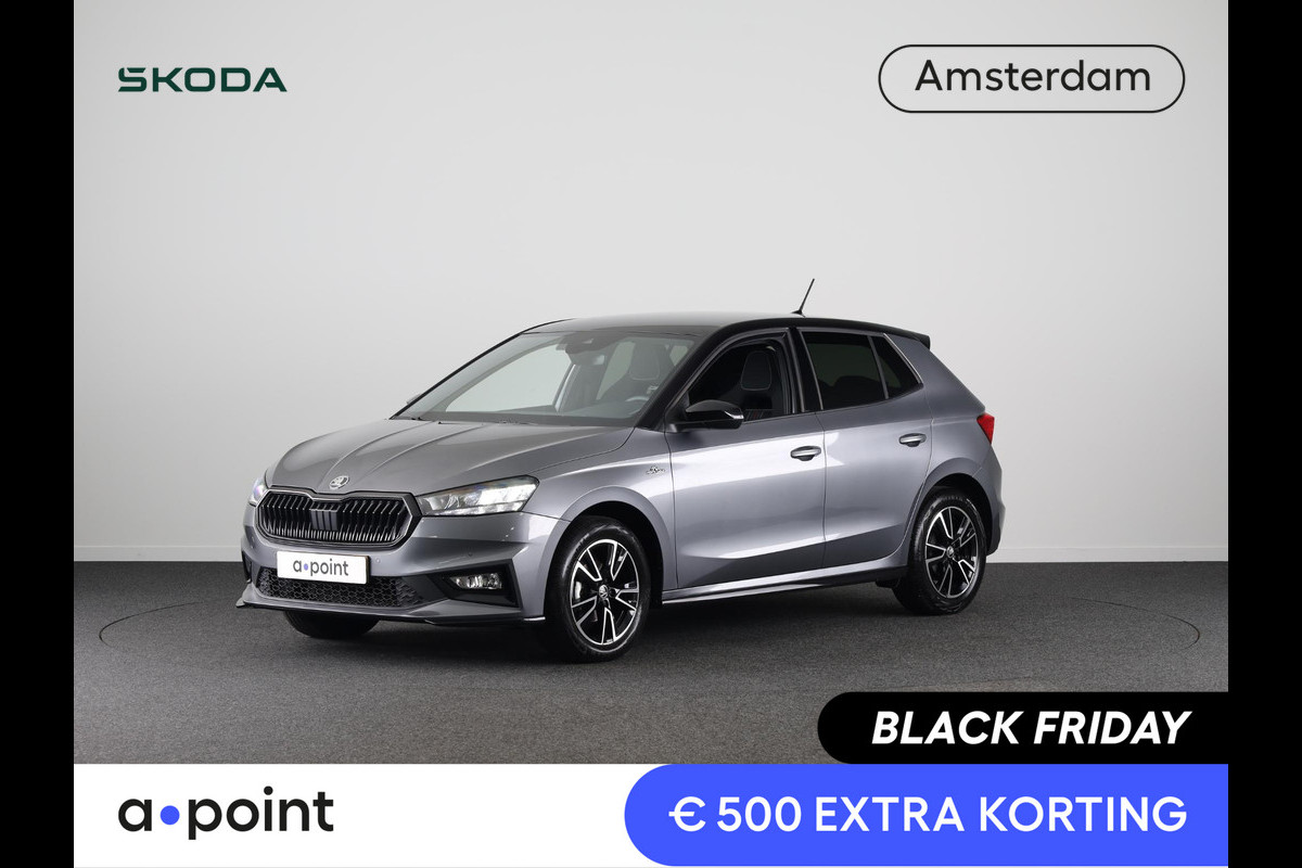 Škoda Fabia 1.0 TSI Monte Carlo 95 pk | Verlengde garantie | Navigatie via App | Parkeersensoren | Achteruitrijcamera | LED koplampen | Stoelverwarming |