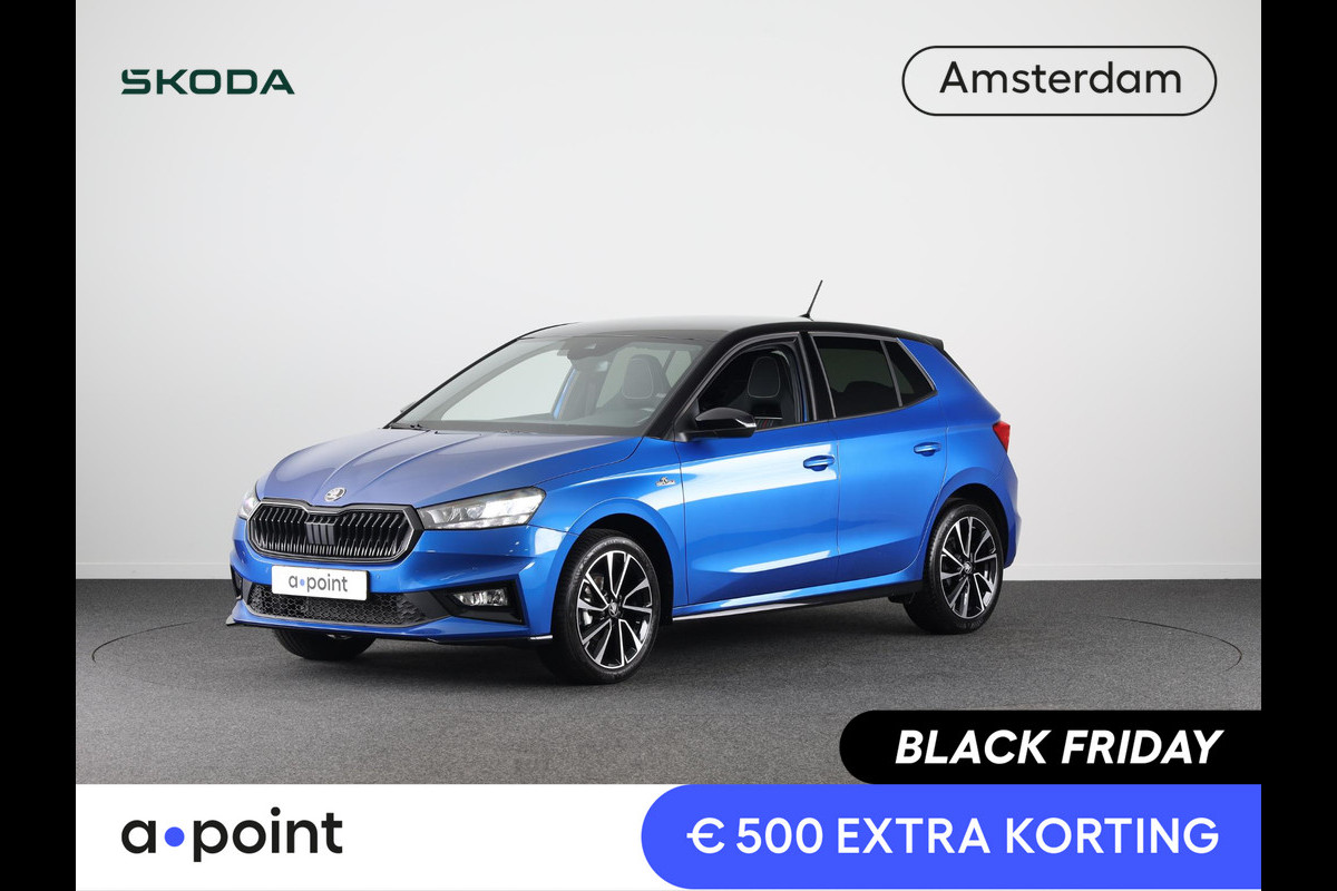 Škoda Fabia 1.0 TSI Monte Carlo 95PK | Private lease vanaf 465,-- | 17 inch Lichtmetalen velgen | Stoelverwarming | Navigatie via App | Parkeercamera