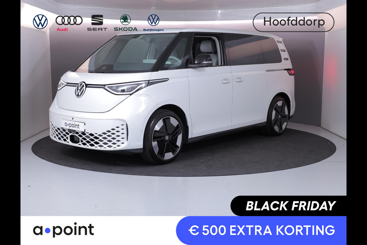 Volkswagen ID. Buzz Pro 77kWh 204PK | "Art Velours" bekleding | Elektrische trekhaak | Elektrische schuifdeuren | Matrix koplampen | Keyless entry | 360 graden camera |