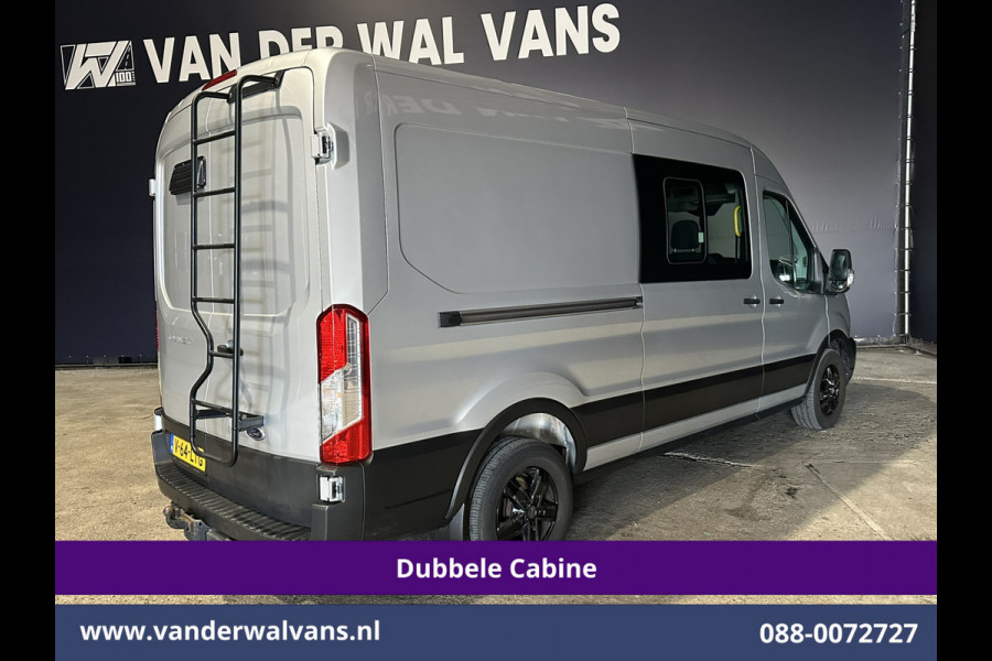 Ford Transit 2.0 TDCI 131pk L3H2 Dubbele Cabine Euro6 Airco | 6-Zits | LED | 2500kg Trekhaak | Cruisecontrol Verwarmde voorruit, Parkeersensoren