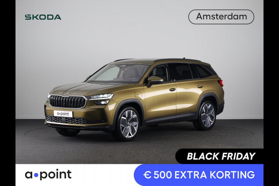Škoda Kodiaq 1.5 TSI PHEV Business Edition 204 pk Automaat (DSG) | Verlengde garantie | Navigatie | Trekhaak (wegklapbaar) | Parkeersensoren | Achteruitrijcamera | Lederen bekleding | Stoelverwarming v/a |