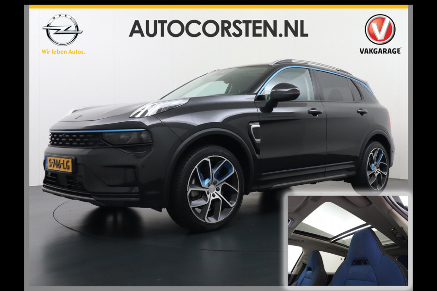 Lynk & Co 01 1.5 PHEV AUT-7 261pk Pano-Schuifdak Lmv 20" 360°Camera Apple Carplay Android Auto Adap.Cruise Navi Pdc Ecc Keyless Led Plug-In H Elek.Memory.Stoel File assistent Dodehoek detector Elektrisch bedienbare achterklep Rijstrooksensor Wifi Verkeersbord detectie 425Nm koppel 3,7kw laadvermogen €44.882 Nieuwprijs 1e Eigenaar Origineel NLse auto!
