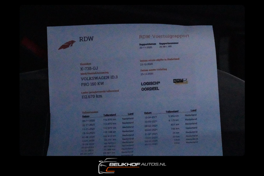 Volkswagen ID.3 First Plus 58 kWh Soh92% Trekhaak Carplay Cam