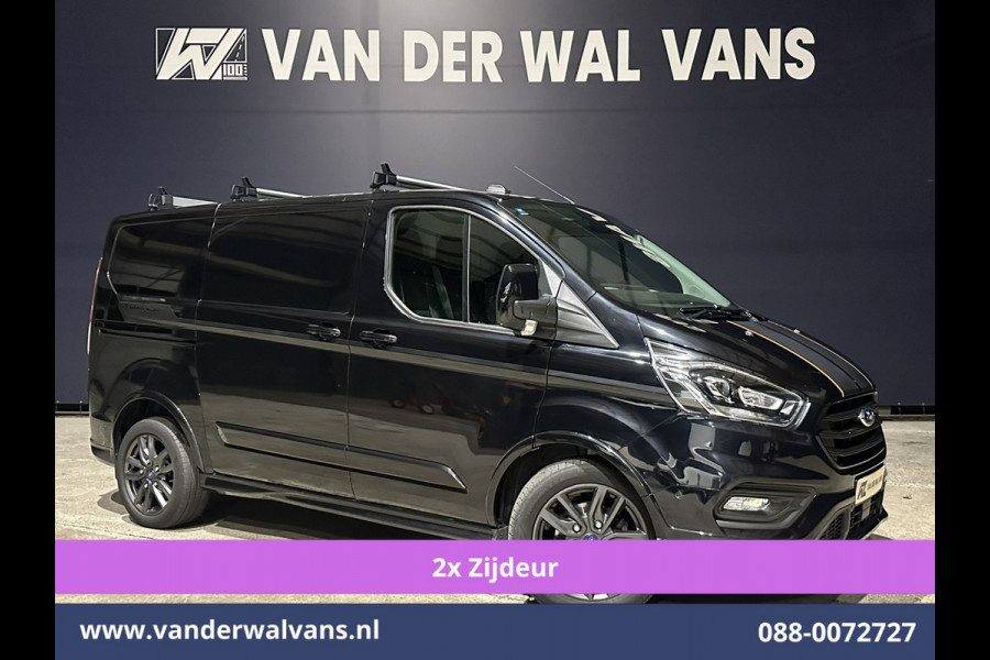 Ford Transit Custom 2.0 TDCI 185pk L1H1 Sport Euro6 Airco | 2x zijdeur | Xenon | Camera | Navigatie | LM velgen Trekhaak, Adaptieve Cruisecontrol, Stoelverwarming, Verwarmde voorruit, Parkeersensoren, Dakdragers, Bijrijdersbank