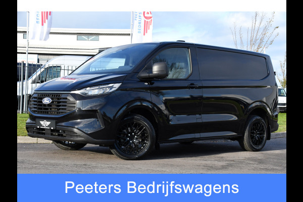 Ford Transit Custom 300 2.0 TDCI L1H1 Black Edition Virtual, Adaptieve Cruise, Carplay, Camera, Leder, LED, NAVI, Automaat, Uniek!