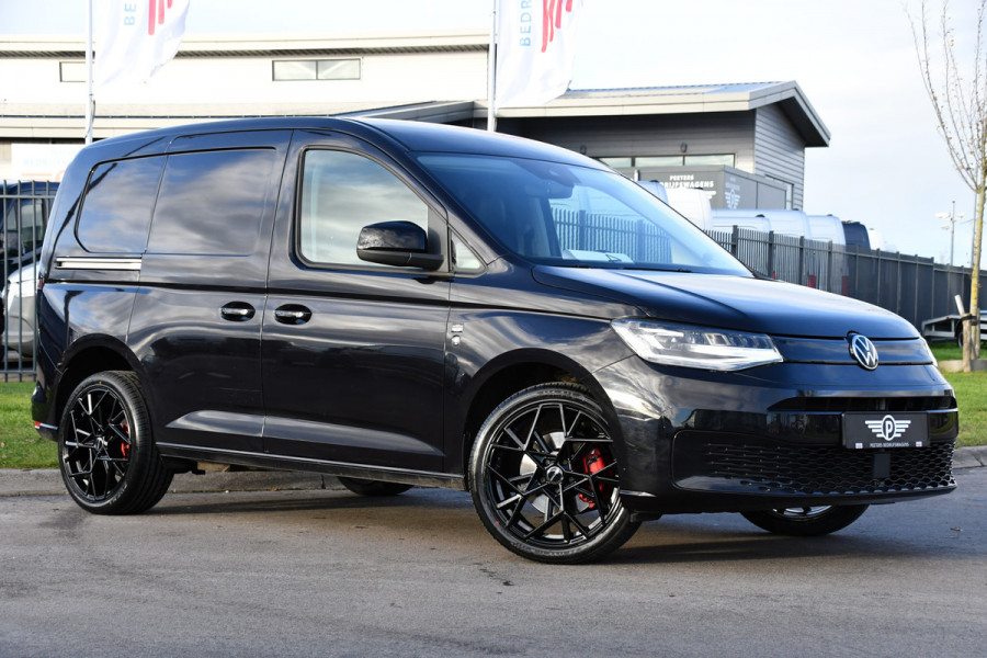 Volkswagen Caddy Cargo 2.0 TDI 1st Black Edition Virtual, Adaptieve Cruise, Camera, Leder, LED, Carplay, Trekhaak, Stoelverwarming, Uniek!