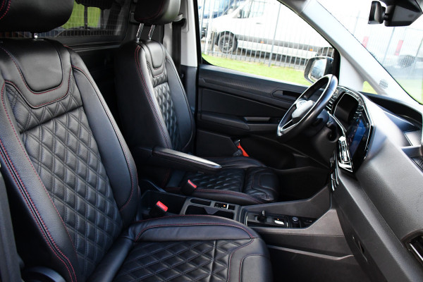 Volkswagen Caddy Cargo 2.0 TDI 1st Black Edition Virtual, Adaptieve Cruise, Camera, Leder, LED, Carplay, Trekhaak, Stoelverwarming, Uniek!