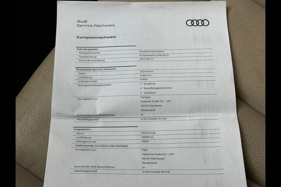 Audi A5 Sportback 2.0 TFSI Pro Line Aut Leer Navi Carplay