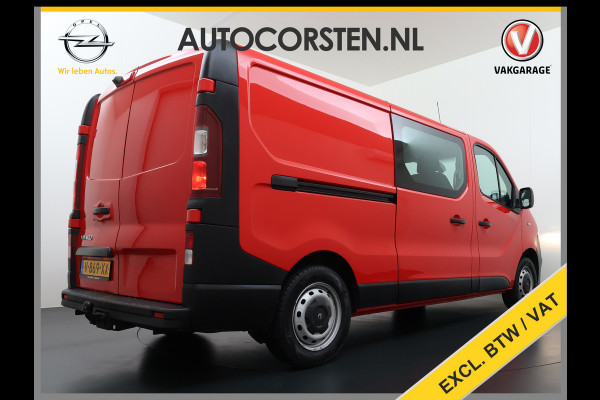 Opel Vivaro 1.6CDTI 126PK L2H1 DC Dubbele Cabine 5-Persoons Navi Camera Airco Trekhaak Cruise Control Pdc Sport EcoFlex Betonplex Vloer Wandbetimmering Schuifdeur Euro 6 1e Eigenaar Origineel Nederlandse Auto