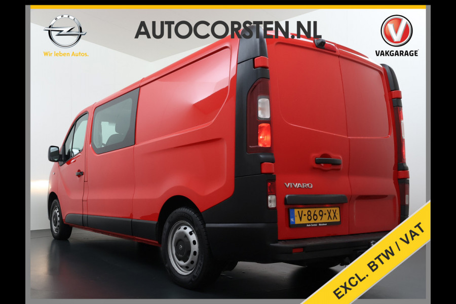 Opel Vivaro 1.6CDTI 126PK L2H1 DC Dubbele Cabine 5-Persoons Navi Camera Airco Trekhaak Cruise Control Pdc Sport EcoFlex Betonplex Vloer Wandbetimmering Schuifdeur Euro 6 1e Eigenaar Origineel Nederlandse Auto