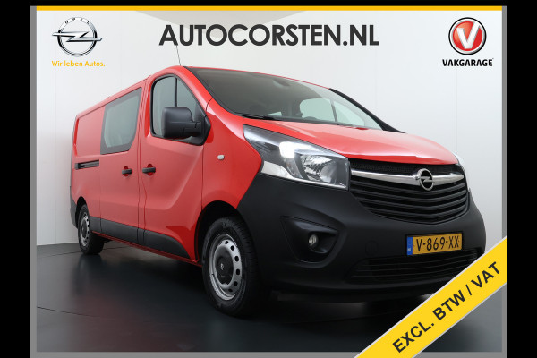 Opel Vivaro 1.6CDTI 126PK L2H1 DC Dubbele Cabine 5-Persoons Navi Camera Airco Trekhaak Cruise Control Pdc Sport EcoFlex Betonplex Vloer Wandbetimmering Schuifdeur Euro 6 1e Eigenaar Origineel Nederlandse Auto