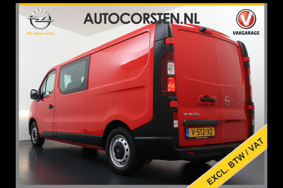 Opel Vivaro 1.6CDTI 126PK L2H1 DC Dubbele Cabine 5-Persoons Navi Camera Airco Trekhaak Cruise Control Pdc Sport EcoFlex Betonplex Vloer Wandbetimmering Schuifdeur Euro 6 1e Eigenaar Origineel Nederlandse Auto