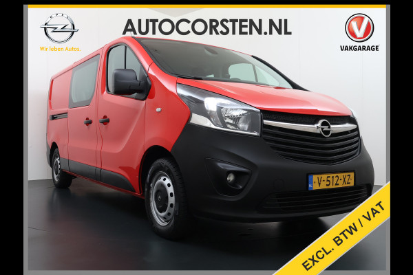 Opel Vivaro 1.6CDTI 126PK L2H1 DC Dubbele Cabine 5-Persoons Navi Camera Airco Trekhaak Cruise Control Pdc Sport EcoFlex Betonplex Vloer Wandbetimmering Schuifdeur Euro 6 1e Eigenaar Origineel Nederlandse Auto