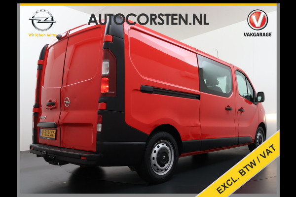 Opel Vivaro 1.6CDTI 126PK L2H1 DC Dubbele Cabine 5-Persoons Navi Camera Airco Trekhaak Cruise Control Pdc Sport EcoFlex Betonplex Vloer Wandbetimmering Schuifdeur Euro 6 1e Eigenaar Origineel Nederlandse Auto
