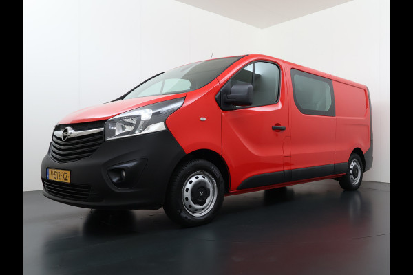 Opel Vivaro 1.6CDTI 126PK L2H1 DC Dubbele Cabine 5-Persoons Navi Camera Airco Trekhaak Cruise Control Pdc Sport EcoFlex Betonplex Vloer Wandbetimmering Schuifdeur Euro 6 1e Eigenaar Origineel Nederlandse Auto