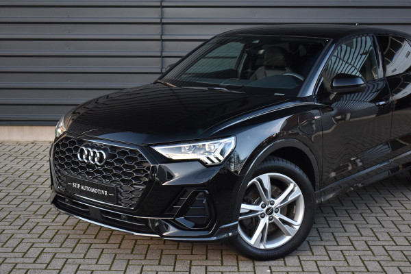 Audi Q3 Sportback 45 TFSI e S Line | 360 Camera | Lederen Bekleding | Black Optic | Sfeerverlichting | 3X S-Line | Stoelverwarming |