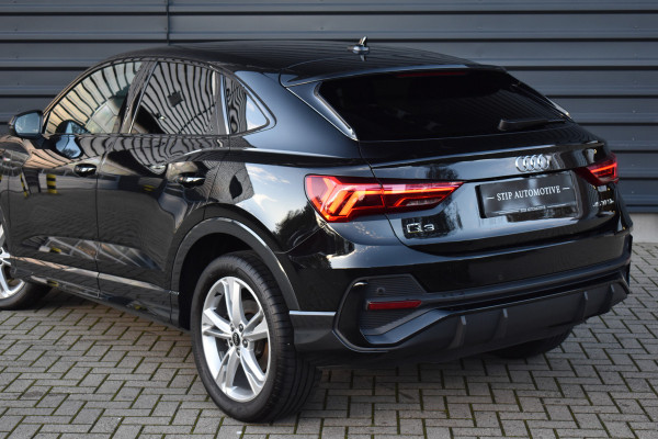 Audi Q3 Sportback 45 TFSI e S Line | 360 Camera | Lederen Bekleding | Black Optic | Sfeerverlichting | 3X S-Line | Stoelverwarming |