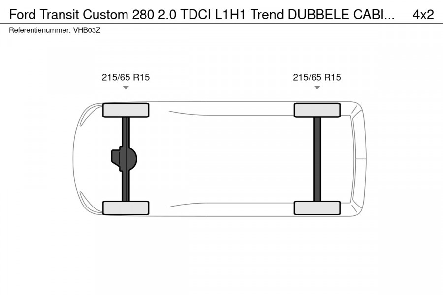 Ford Transit Custom 280 2.0 TDCI L1H1 Trend DUBBELE CABINE AIRCO NAVIGATIE