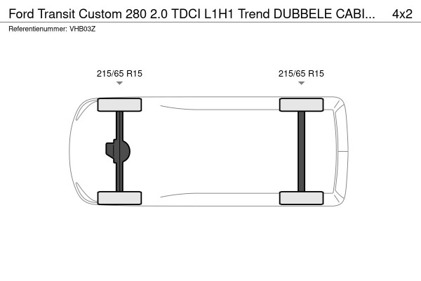 Ford Transit Custom 280 2.0 TDCI L1H1 Trend DUBBELE CABINE AIRCO NAVIGATIE