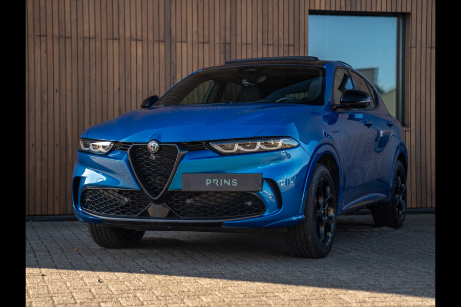 Alfa Romeo Tonale 1.3T PHEV 280pk Veloce | Full! | Pano-dak | Harman/Kardon | LED-Matrix | Stoelventilatie | 360 cam | CarPlay | Blu Misano