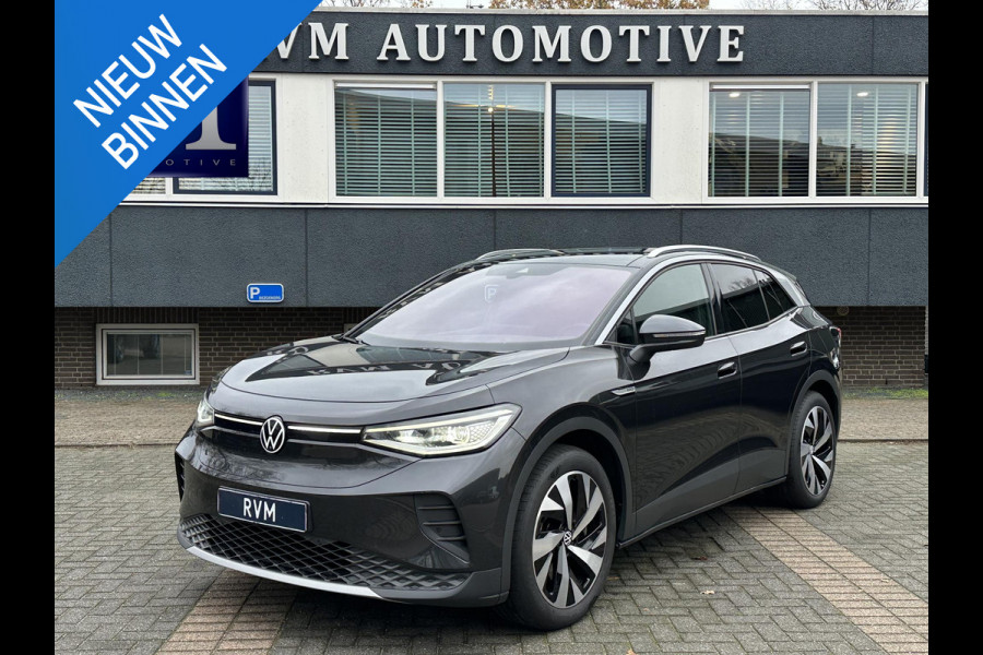 Volkswagen ID.4 Pro 77 kWh COMPLETE AUTO|WARMTEPOMP| SPORTSTOELEN| ELEK. STOELEN MET MEMORY + MASSAGE| ELEK. TREKHAAK| ELEK. ACHTERKLEP| 360 CAMERA VOORRUITVERWARMING| PANO|