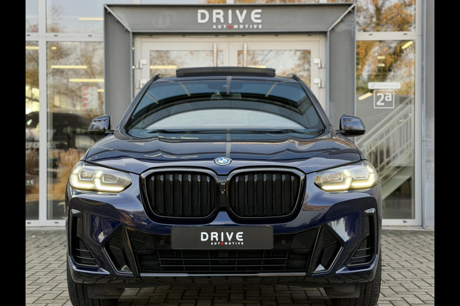 BMW X3 xDrive30e High Ex. M-Sport |Pano|Leer|Memory|360Cam|HUD|HIFI|Trekhaak|Tansanit