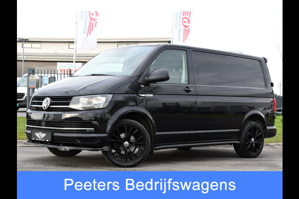 Volkswagen Transporter 2.0 TDI L1H1 Black Edition Cruise, Stoelverwarming, 150pk, Automaat, Sensoren, Trekhaak, Standkachel, Uniek!