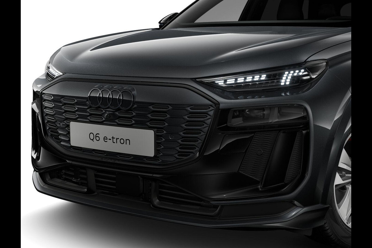 Audi Q6 e-tron S edition 83Kwh 252 pk SUV | Tech pakket plus | Glazen panoramadak | Lederen bekleding | Rode remzadels |