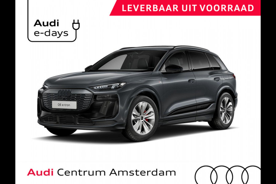 Audi Q6 e-tron S edition 83Kwh 252 pk SUV | Tech pakket plus | Glazen panoramadak | Lederen bekleding | Rode remzadels |