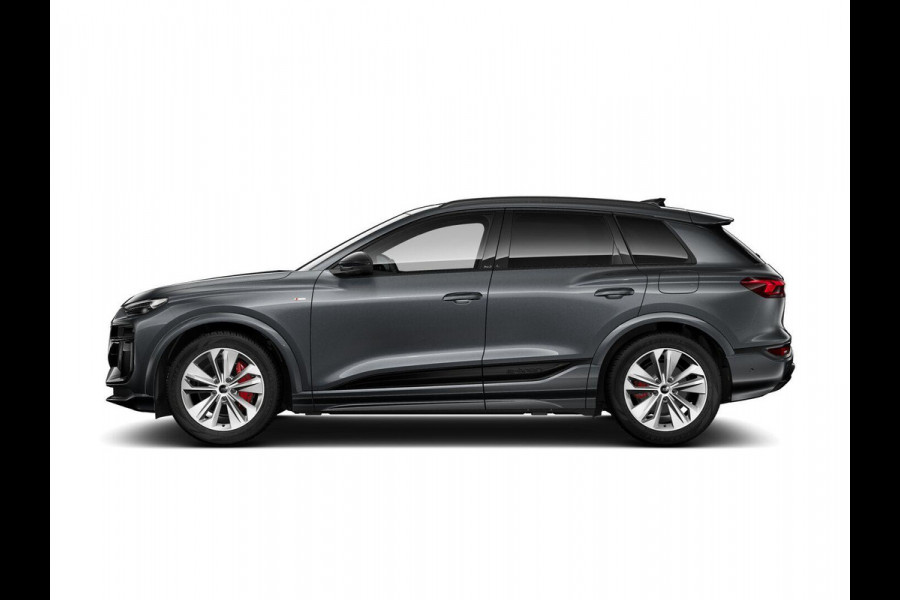 Audi Q6 e-tron S edition 83Kwh 252 pk SUV | Tech pakket plus | Glazen panoramadak | Lederen bekleding | Rode remzadels |