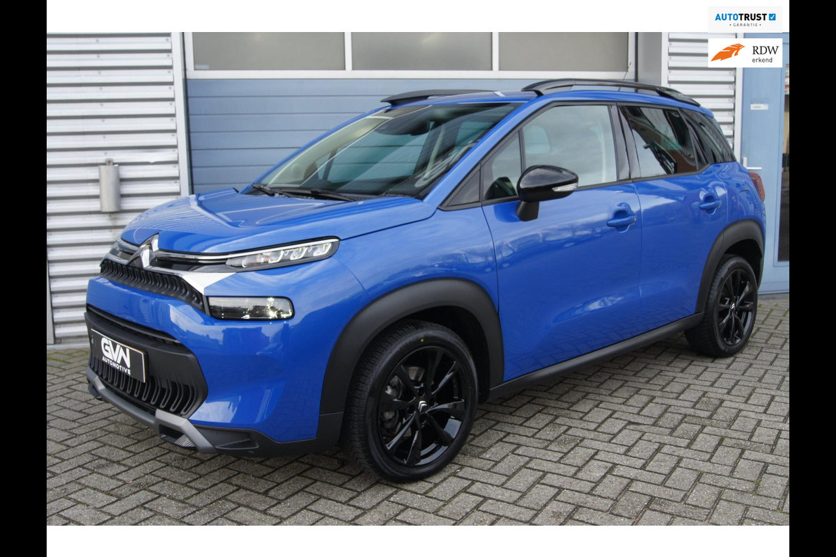 Citroën C3 Aircross 1.2 PureTech 130 Automaat • 2024 • Facelift • Voltaic Blue • Navi • All-Season • 17" Zwart LM