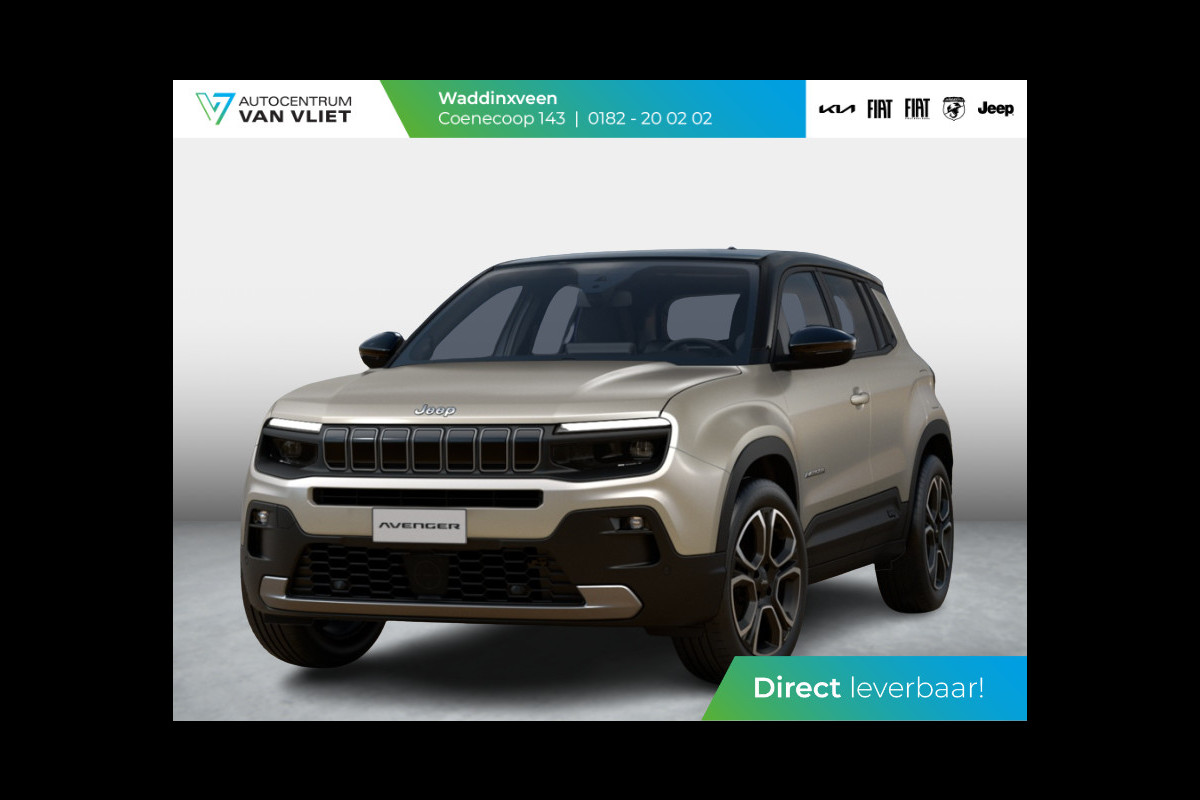 Jeep Avenger Summit 54 kWh | 17% Bijtelling | Schuif/Kanteldak | Leder&Winter Pack | infotainment&Convenience Pack | Warmtepomp