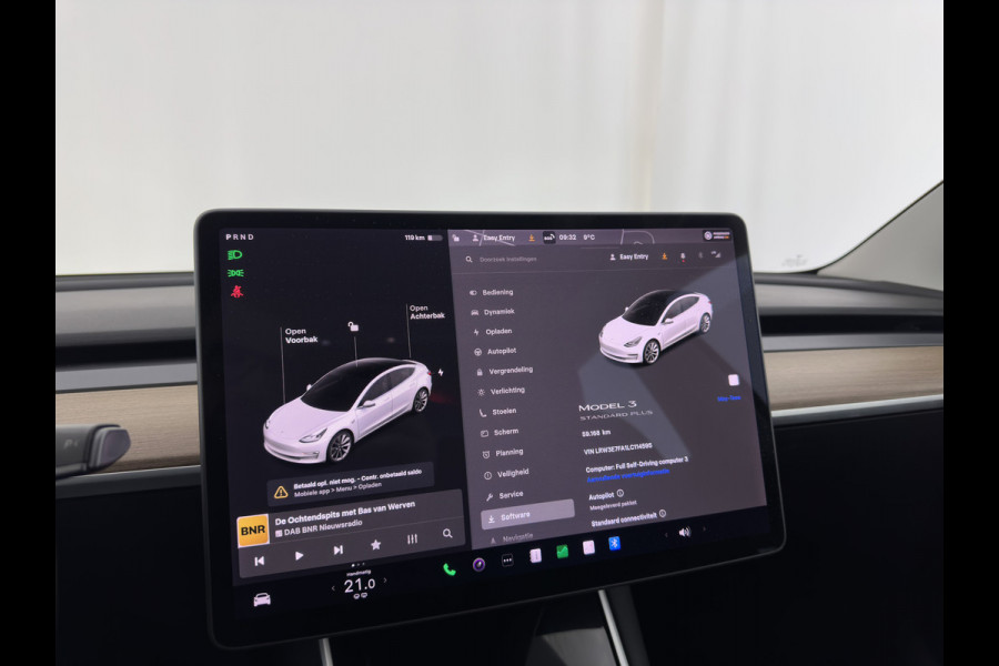 Tesla Model 3 Standard RWD Plus 60 kWh {SOH-99%} [ 3-Fase ] (INCL-BTW) Aut. *PANO | AUTO-PILOT | LUXURY-LEATHER | KEYLESS | FULL-LED | MEMORY-PACK | SURROUND-VIEW | DAB | CARPLAY | DIGI-COCKPIT | LANE-ASSIST | COMFORT-SEATS | TOWBAR | 19"ALU*
