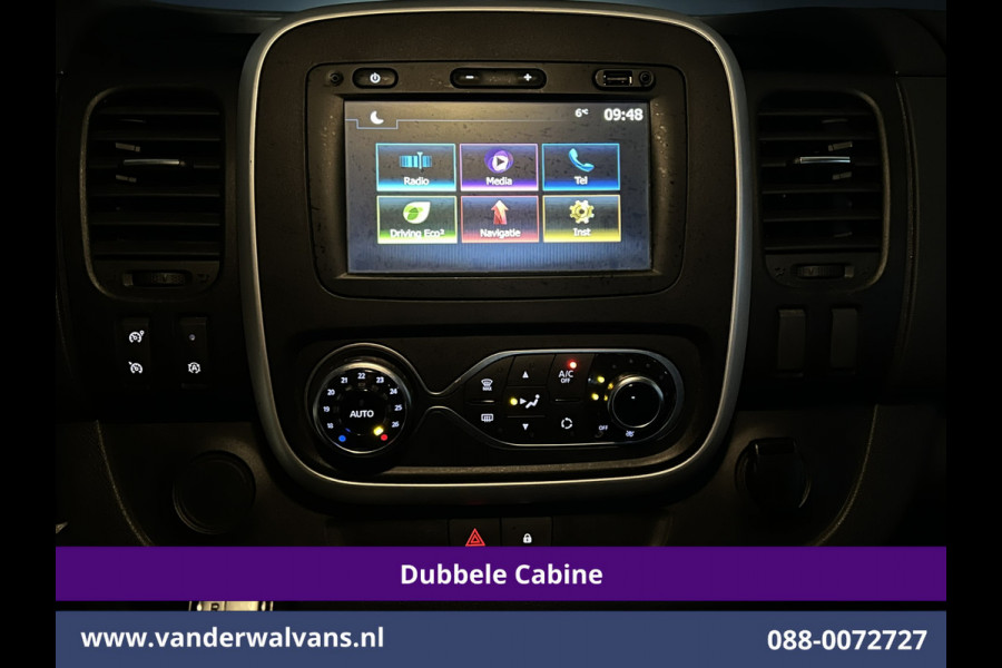 Renault Trafic 2.0 dCi 170pk Automaat L2H1 Dubbele cabine Euro6 Airco | 5-Zits | 2x Zijdeur | Camera | Navigatie | LED Cruisecontrol, Trekhaak, Parkeersensoren, LM velgen, Sidebars