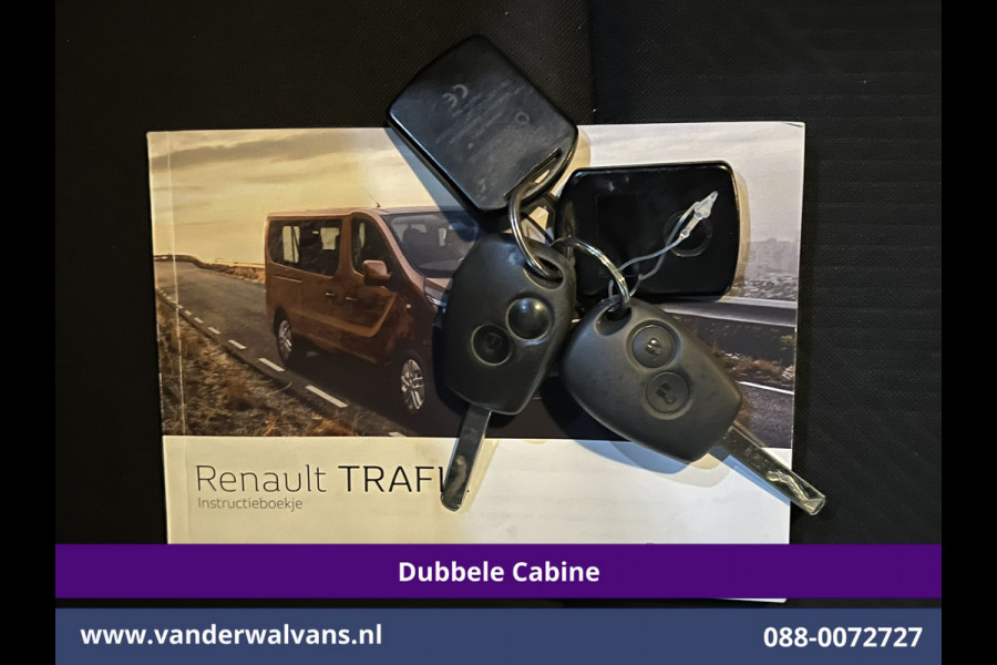 Renault Trafic 2.0 dCi 170pk Automaat L2H1 Dubbele cabine Euro6 Airco | 5-Zits | 2x Zijdeur | Camera | Navigatie | LED Cruisecontrol, Trekhaak, Parkeersensoren, LM velgen, Sidebars