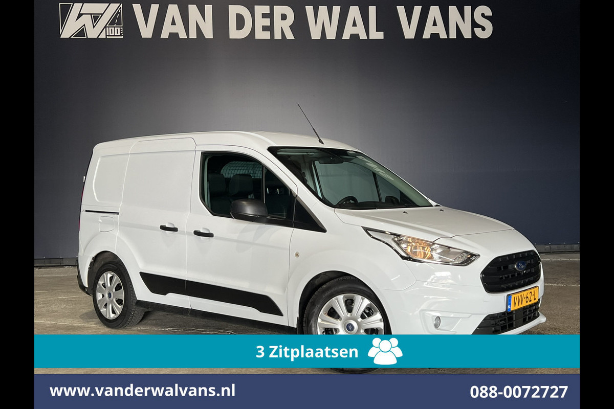 Ford Transit Connect 1.5 EcoBlue 100pk L1H1 Euro6 Airco | 3-Zits | Parkeersensoren | Trekhaak Zijdeur, Verwarmde voorruit, Bijrijdersbank
