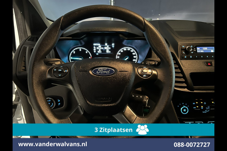 Ford Transit Connect 1.5 EcoBlue 100pk L1H1 Euro6 Airco | 3-Zits | Parkeersensoren | Trekhaak Zijdeur, Verwarmde voorruit, Bijrijdersbank