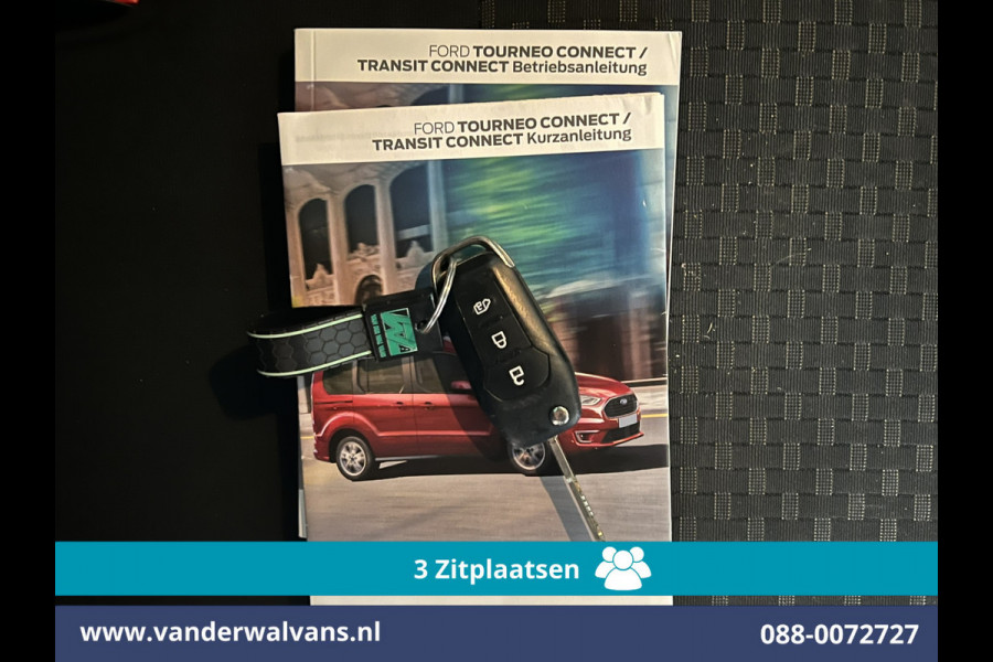 Ford Transit Connect 1.5 EcoBlue 100pk L1H1 Euro6 Airco | 3-Zits | Parkeersensoren | Trekhaak Zijdeur, Verwarmde voorruit, Bijrijdersbank