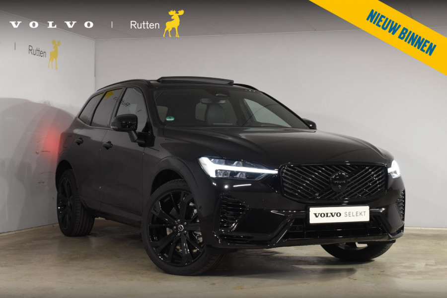 Volvo XC60 T6 350PK Plug-in Hybrid AWD Plus Black Edition / 360 Camera / Panorama Dak / Lederen Bekleding / Elektrische Stoelen met geheugenfunctie / Stuurverwarming / Stoelverwarming v+a / harman/kardon