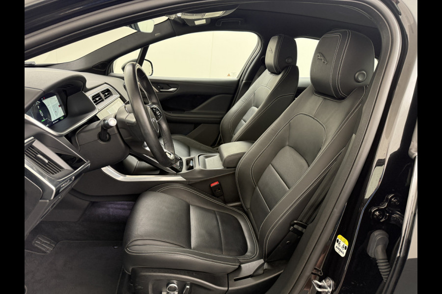 Jaguar I-PACE EV320 SE 90kWh 3Fase ! SOH 95,5% AWD Leer Pano-dak Meridian™ Hifi Memory Navi Ecc 3D-Surround Camera Cruise Control Business Pac Apple Carplay Android Auto Stoel+Stuur+Voorruitverwarming Led Origineel Nederlandse Auto Nieuwprijs €76.050,- Deze kan thuis wél met 11kw/uur laden