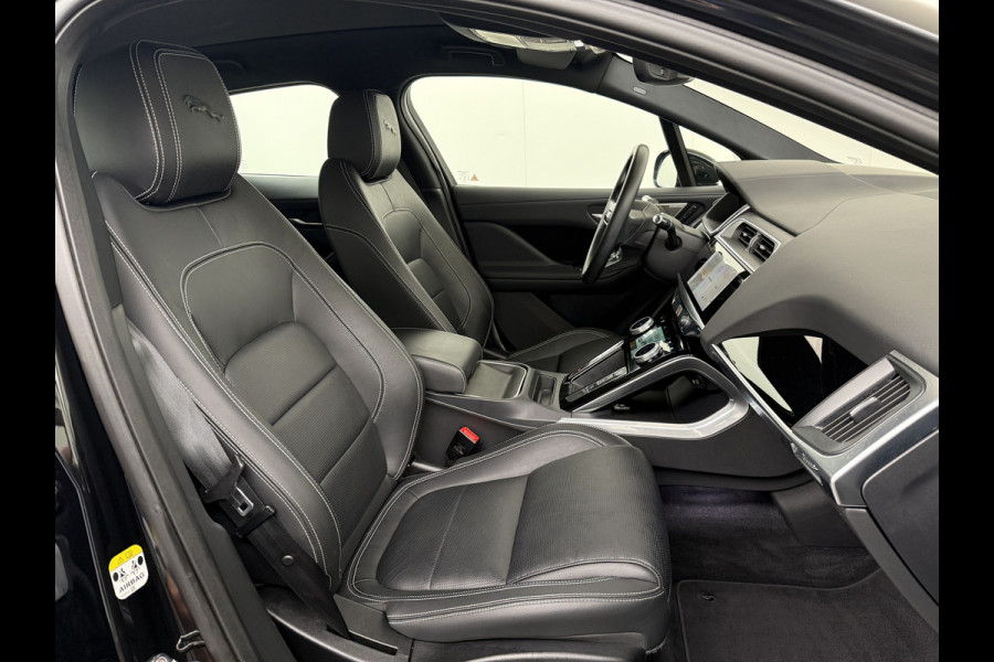 Jaguar I-PACE EV320 SE 90kWh 3Fase ! SOH 95,5% AWD Leer Pano-dak Meridian™ Hifi Memory Navi Ecc 3D-Surround Camera Cruise Control Business Pac Apple Carplay Android Auto Stoel+Stuur+Voorruitverwarming Led Origineel Nederlandse Auto Nieuwprijs €76.050,- Deze kan thuis wél met 11kw/uur laden