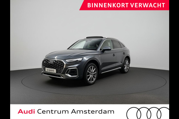 Audi Q5 Sportback 50 TFSI e S edition 299 pk S-tronic | Navigatie | Panoramadak | Trekhaak (wegklapbaar) | Parkeersensoren (Park assist) | Rondomzicht camera | Stoelverwarming v/a | S-Line |