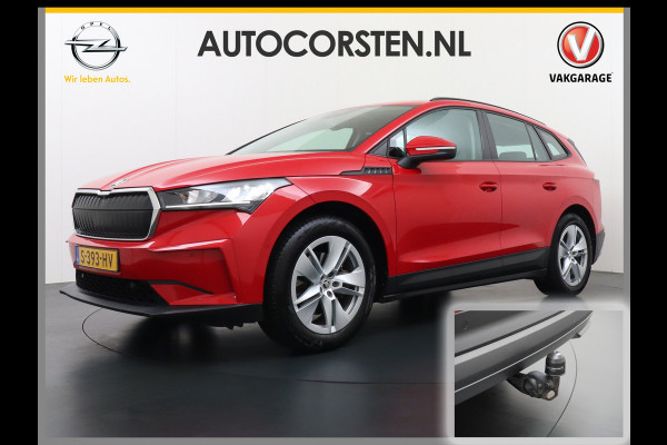 Škoda ENYAQ iV 60 180pk Apple Carplay Android Trekh. Camera Navi Led Lmv 19" PDC 3-zone-Ecc Cruise Control Stoel+Bank-Verwarmd Keyless Rijstrooksensor Virtual Cockpit Bluetooth Park-assist memory Connected services 1e Eigenaar Nieuwprijs €48.450,- Trekgewicht 1.000kg Accu-Garantie tot 13-02-2031 /160.000km