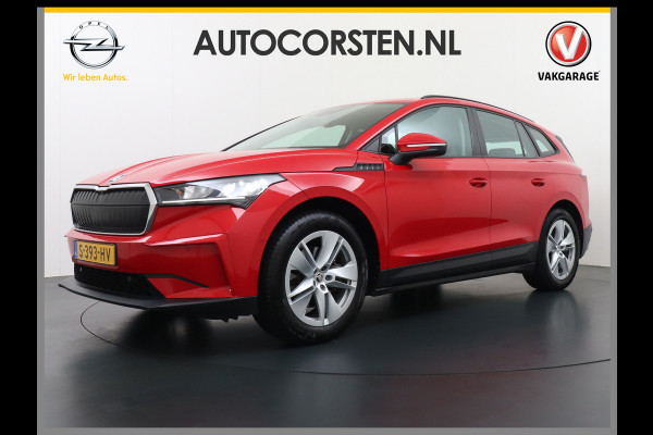 Škoda ENYAQ iV 60 180pk Apple Carplay Android Trekh. Camera Navi Led Lmv 19" PDC 3-zone-Ecc Cruise Control Stoel+Bank-Verwarmd Keyless Rijstrooksensor Virtual Cockpit Bluetooth Park-assist memory Connected services 1e Eigenaar Nieuwprijs €48.450,- Trekgewicht 1.000kg Accu-Garantie tot 13-02-2031 /160.000km