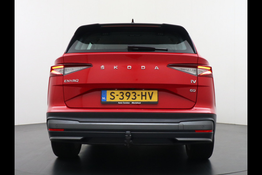 Škoda ENYAQ iV 60 180pk Apple Carplay Android Trekh. Camera Navi Led Lmv 19" PDC 3-zone-Ecc Cruise Control Stoel+Bank-Verwarmd Keyless Rijstrooksensor Virtual Cockpit Bluetooth Park-assist memory Connected services 1e Eigenaar Nieuwprijs €48.450,- Trekgewicht 1.000kg Accu-Garantie tot 13-02-2031 /160.000km
