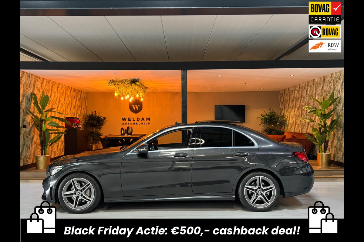 Mercedes-Benz C-Klasse 200 Business Solution AMG Garantie NAP Pano Camera PDC Cruise Digitale Cockpit Sfeer Clima Navi Rijklaar