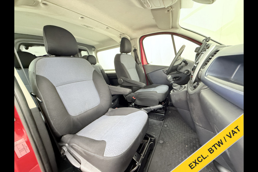 Opel Vivaro 1.6CDTI 126PK DC 5-Pers. L2H1 Dubbele Cabine Navi Camera EURO 6 Airco Trekhaak Cruise Control Pdc Sport EcoFlex Betonplex Vloer Wandbetimmering Schuifdeur 1e Eigenaar Origineel Nederlandse Auto