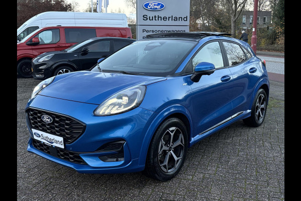Ford Puma 1.0 EcoBoost Hybrid ST-Line Automaat 125pk | Panoramadak | Trekhaak afneembaar | Winter Pack | Adaptive cruise control  | Elektrische achterklep | Matrix LED | Keyless Entry | Navigatiesysteem | Privacy glass
