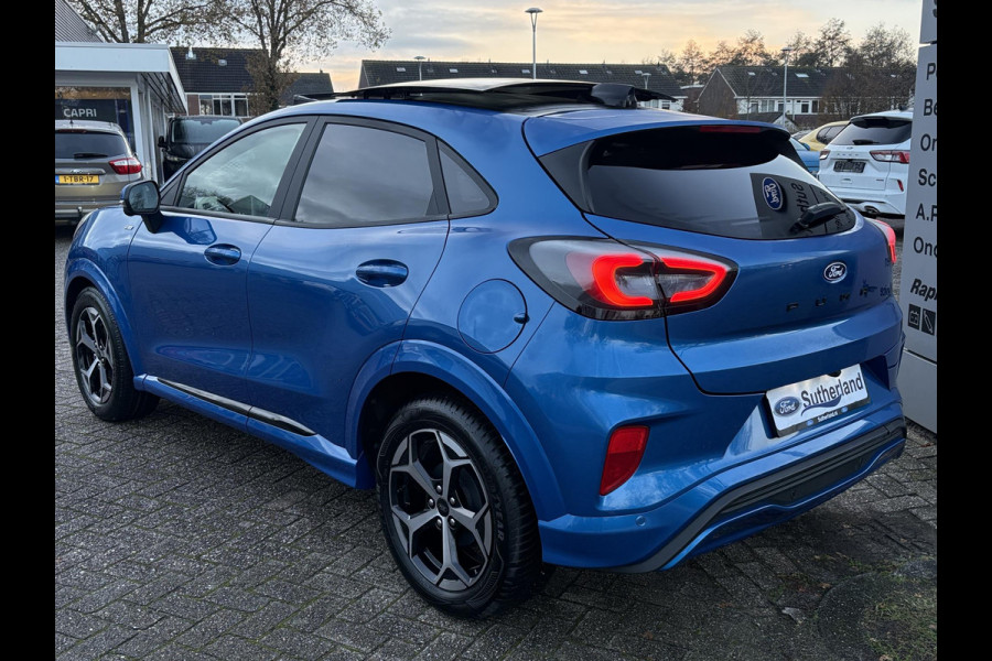 Ford Puma 1.0 EcoBoost Hybrid ST-Line Automaat 125pk | Panoramadak | Trekhaak afneembaar | Winter Pack | Adaptive cruise control  | Elektrische achterklep | Matrix LED | Keyless Entry | Navigatiesysteem | Privacy glass